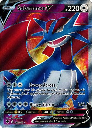 Salamence V - 185/189 - Full Art Ultra Rare available at 401 Games Canada