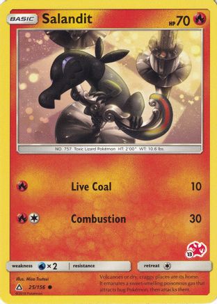 Salandit (#13 Charizard Stamped) - 025/156 - Promo available at 401 Games Canada