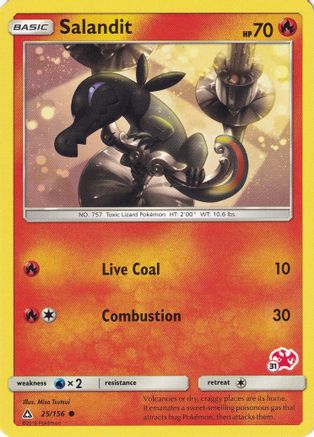 Salandit (#31 Charizard Stamped) - 025/156 - Promo available at 401 Games Canada