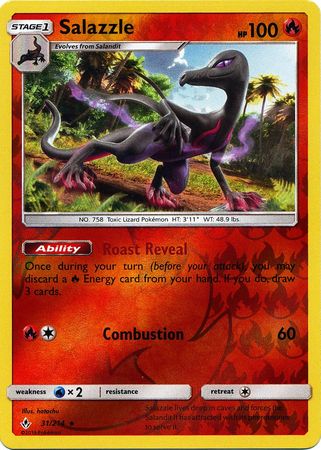 Salazzle - 31/214 - Rare - Reverse Holo available at 401 Games Canada