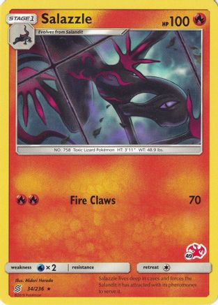 Salazzle (#49 Charizard Stamped) - 034/236 - Promo available at 401 Games Canada