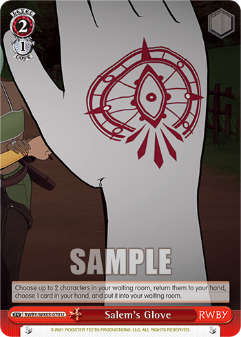 Salem's Glove - RWBY/WX03-070 - Uncommon available at 401 Games Canada