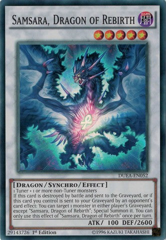 Samsara, Dragon of Rebirth - DUEA-EN052 - Super Rare - 1st Edition available at 401 Games Canada