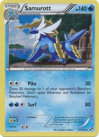 Samurott - 31/114 - Holo Rare available at 401 Games Canada