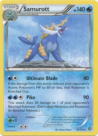 Samurott - 32/114 - Rare available at 401 Games Canada