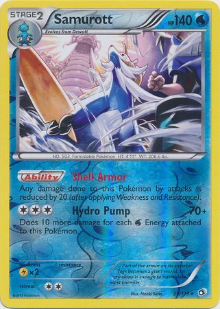 Samurott - 39/113 - Holo Rare - Reverse Holo available at 401 Games Canada