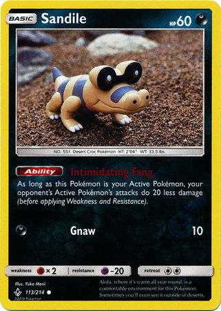 Sandile - 113/214 - Common - Reverse Holo available at 401 Games Canada