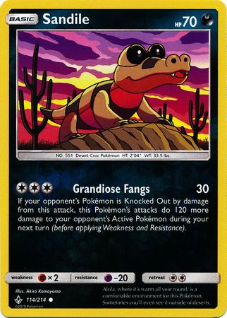 Sandile - 114/214 - Common - Reverse Holo available at 401 Games Canada