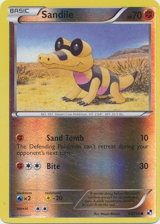 Sandile - 63/114 - Common - Reverse Holo available at 401 Games Canada