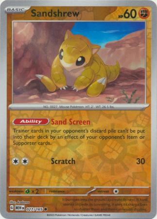 Sandshrew - 027/165 - Common - Reverse Holo available at 401 Games Canada