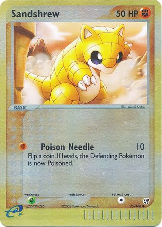 Sandshrew - 75/100 - Common - Reverse Holo available at 401 Games Canada