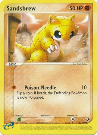 Sandshrew - 75/100 - Common available at 401 Games Canada