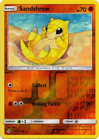 Sandshrew - 83/214 - Common - Reverse Holo available at 401 Games Canada