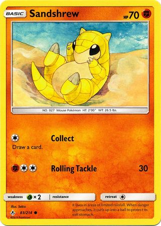 Sandshrew - 83/214 - Common available at 401 Games Canada