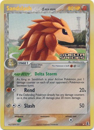 Sandslash - 27/113 - Rare - Reverse Holo available at 401 Games Canada