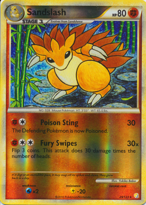 Sandslash - 29/123 - Rare - Reverse Holo available at 401 Games Canada