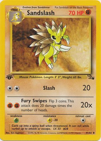 Sandslash - 41/62 - Uncommon - 1st Edition available at 401 Games Canada