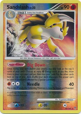 Sandslash - 42/147 - Rare - Reverse Holo available at 401 Games Canada