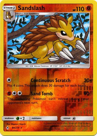 Sandslash - 84/214 - Rare - Reverse Holo available at 401 Games Canada