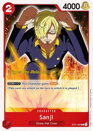 Sanji (Super Pre-Release) - ST01-004 - Common available at 401 Games Canada