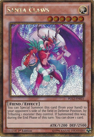 Santa Claws - PGL2-EN021 - Gold Secret Rare - 1st Edition available at 401 Games Canada