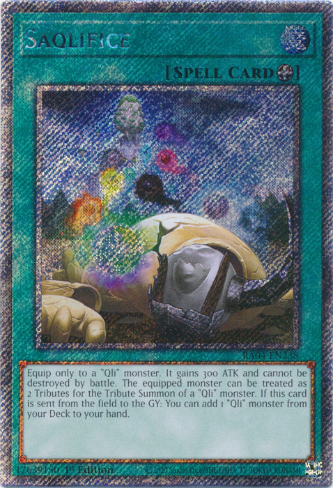 Saqlifice (Platinum Secret Rare) - RA04-EN238 - Platinum Secret Rare - 1st Edition