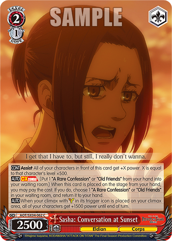 Sasha: Conversation at Sunset - AOT/SX04-E062 - Common available at 401 Games Canada