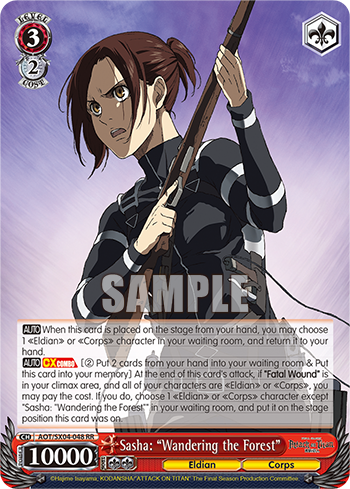 Sasha: 'Wandering the Forest' - AOT/SX04-E048 - Double Rare available at 401 Games Canada