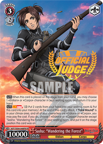 Sasha: 'Wandering the Forest' - AOT/SX04-E048PR - PR (Judge Promo) available at 401 Games Canada