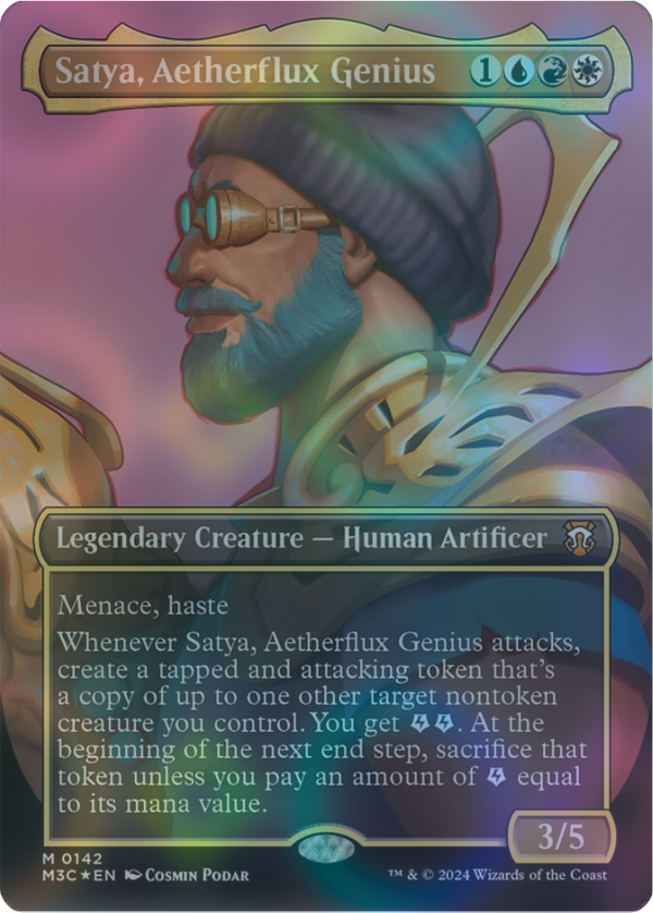 Satya, Aetherflux Genius - Borderless (Ripple Foil) (M3C)