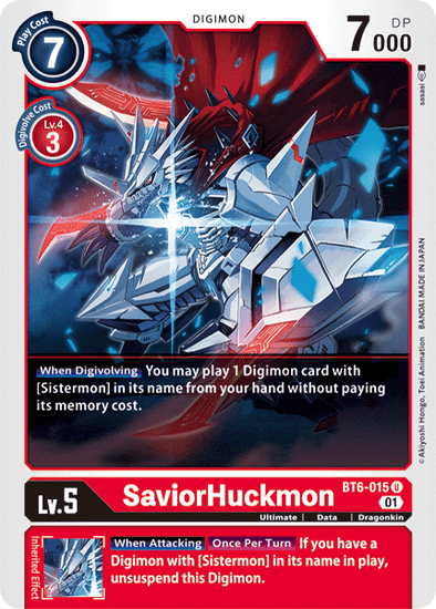 SaviorHuckmon - BT6-015 - Uncommon available at 401 Games Canada