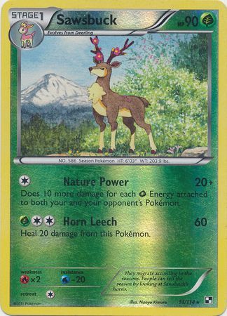 Sawsbuck - 14/114 - Rare - Reverse Holo available at 401 Games Canada