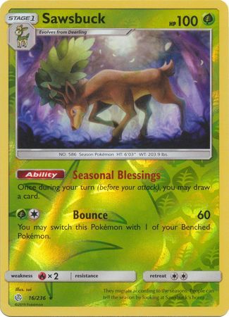 Sawsbuck - 16/236 - Holo Rare - Reverse Holo available at 401 Games Canada