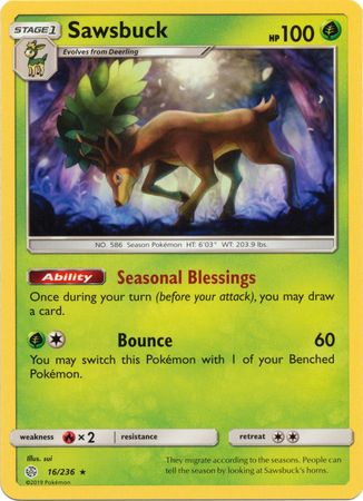 Sawsbuck - 16/236 - Rare - Theme Deck Exclusive available at 401 Games Canada