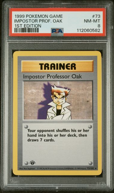 Imposter Professor Oak (73) - Base Set 1st Edition - Rare - NM-MT 8