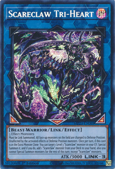 Scareclaw Tri-Heart - MP23-EN088 - Prismatic Secret Rare - 1st Edition available at 401 Games Canada