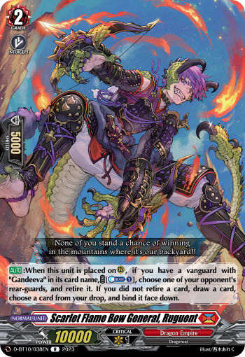 Scarlet Flame Bow General, Ruguent - D-BT10/038 - Rare available at 401 Games Canada