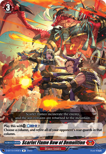 Scarlet Flame Bow of Demolition - D-BT10/040 - Rare available at 401 Games Canada