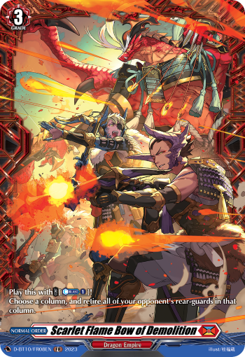 Scarlet Flame Bow of Demolition - D-BT10/FR08 - Frame Rare available at 401 Games Canada