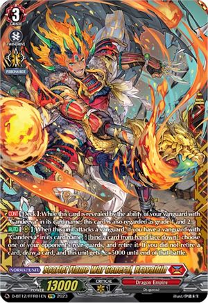 Scarlet Flame War General, Bravaldin - D-BT12/FFR01EN - Double Frame Rare available at 401 Games Canada