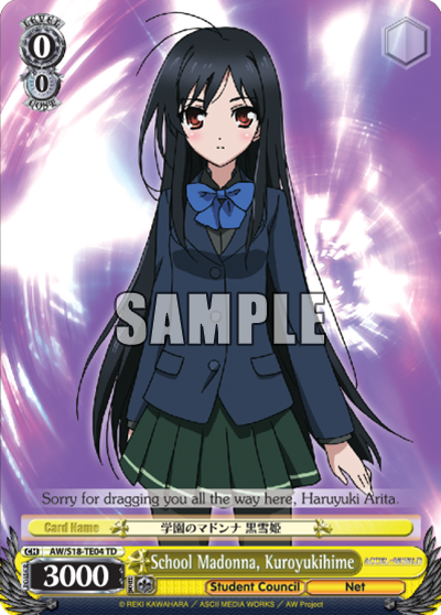 School Madonna, Kuroyukihime - AW-S18-TE04 - Trial Deck available at 401 Games Canada