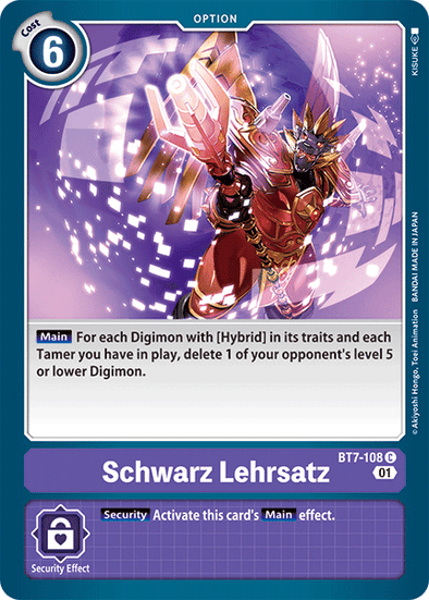 Schwarz Lehrsatz - BT7-108 - Common available at 401 Games Canada