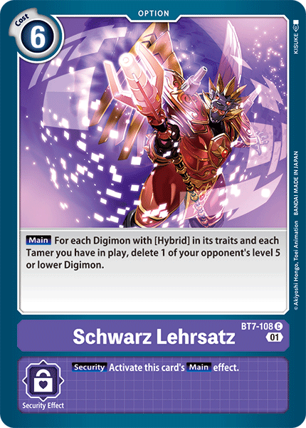 Schwarz Lehrsatz - BT7-108 - Common available at 401 Games Canada