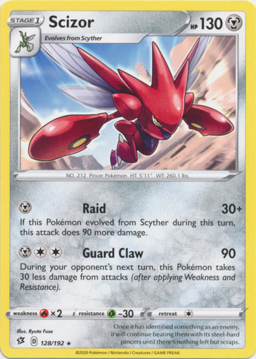 Scizor - 128/192 - Rare available at 401 Games Canada