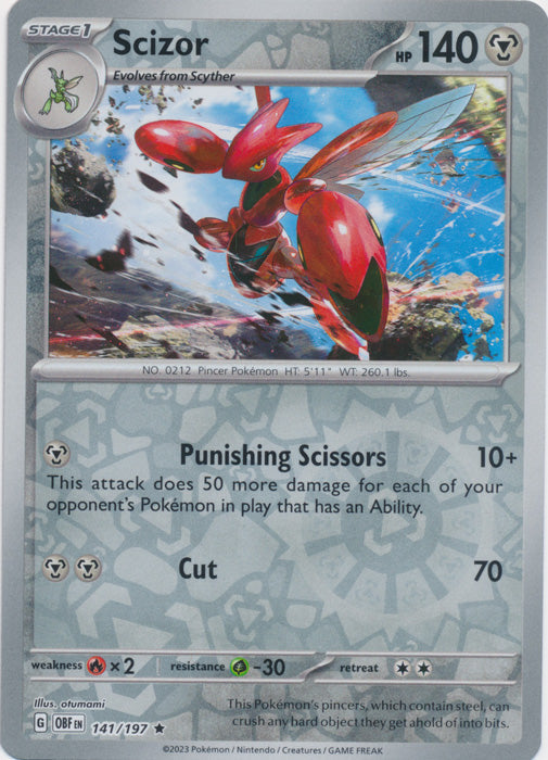 Scizor - 141/197 - Rare - Reverse Holo available at 401 Games Canada