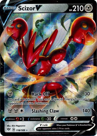 Scizor V - 118/189 - Ultra Rare available at 401 Games Canada