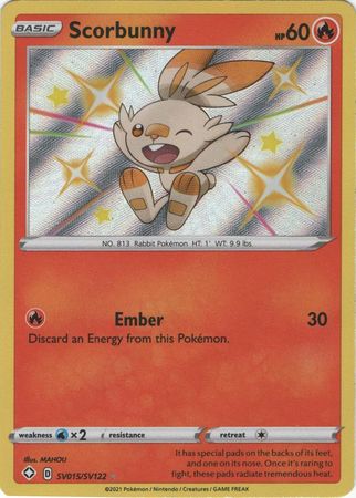 Scorbunny - SV015/SV122 - Shiny Rare available at 401 Games Canada