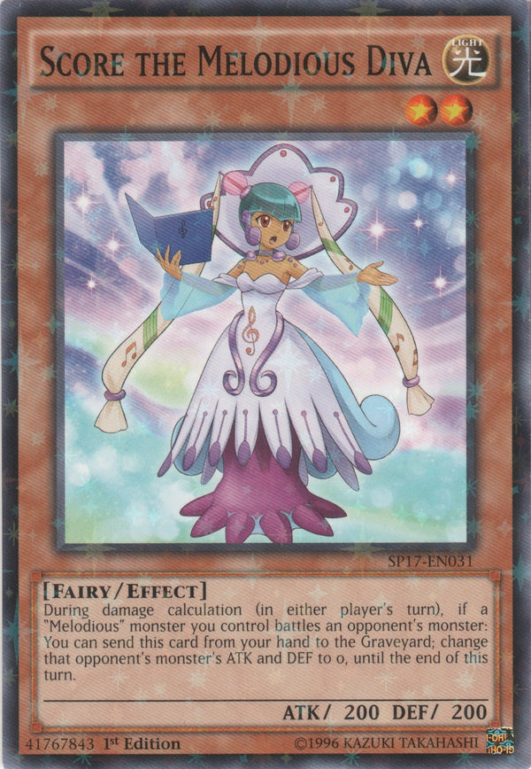Score the Melodious Diva - SP17-EN031 - Starfoil Rare - 1st Edition available at 401 Games Canada