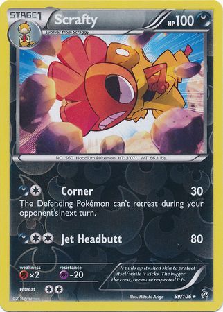 Scrafty - 59/106 - Rare - Reverse Holo available at 401 Games Canada