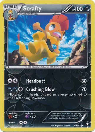 Scrafty - 68/108 - Rare - Reverse Holo available at 401 Games Canada